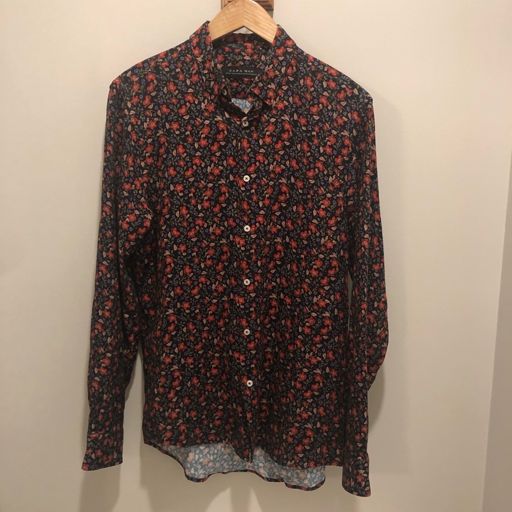 Zara Floral Button Down